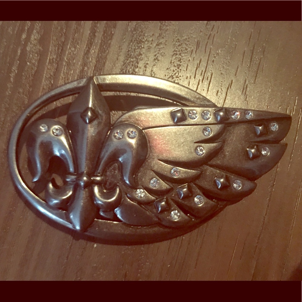 Miss Me fleur des lis belt buckle